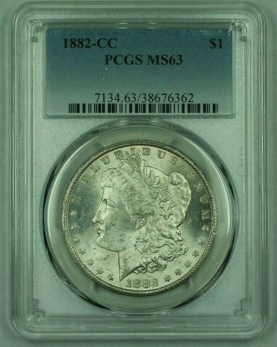 1882-CC Morgan Silver Dollar S$1 PCGS MS-63 Lightly Toned (26)