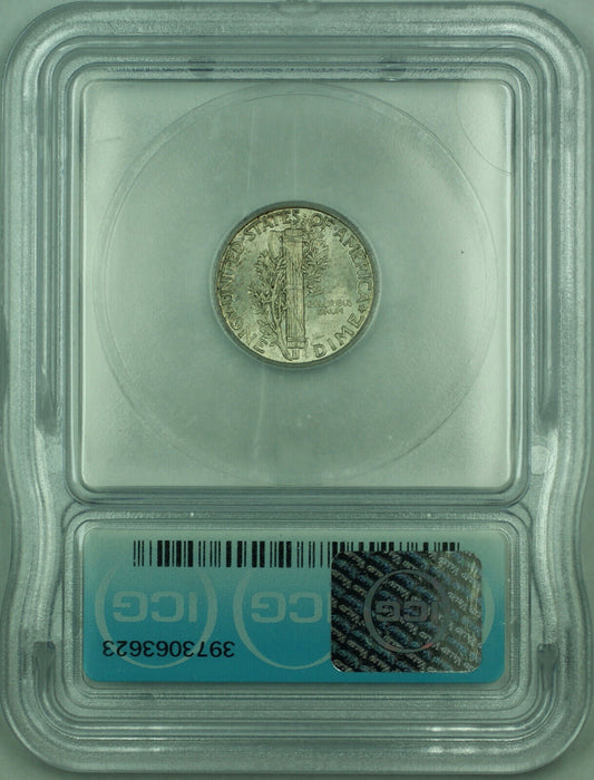 1941 Mercury Silver Dime 10c Coin ICG MS-65 Toned (C)