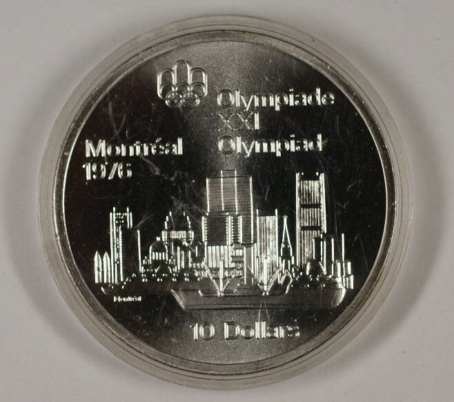 1973 Canada RCM 10 Dollar Silver 1976 Montreal Olympic Games Silver Coin