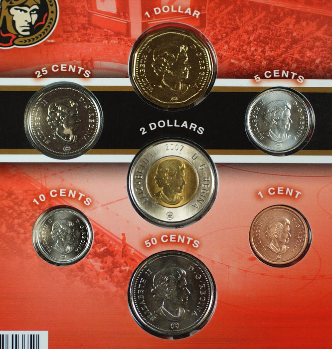 2006-07 Canada Hockey Senators/Sens Uncirculated 7 Coin Commemorative Set