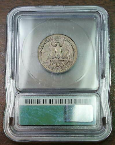 1932-D Washington Silver Quarter, ICG VG-8, Key Date