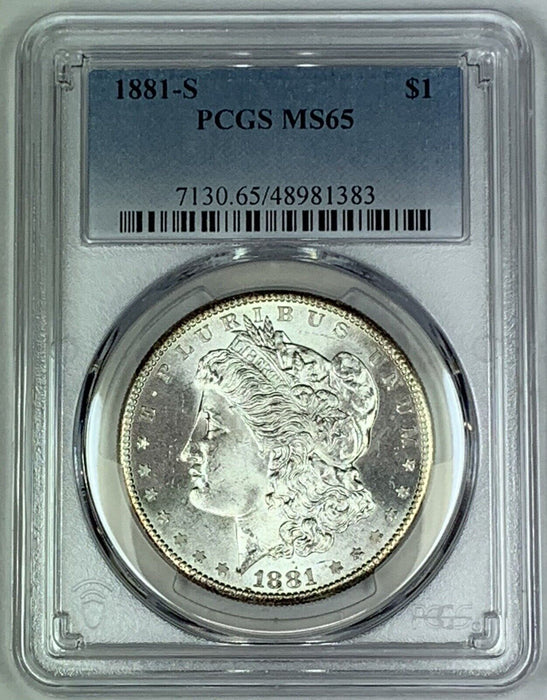 1881-S Morgan Silver $1 Dollar Coin PCGS MS 65 (7) B