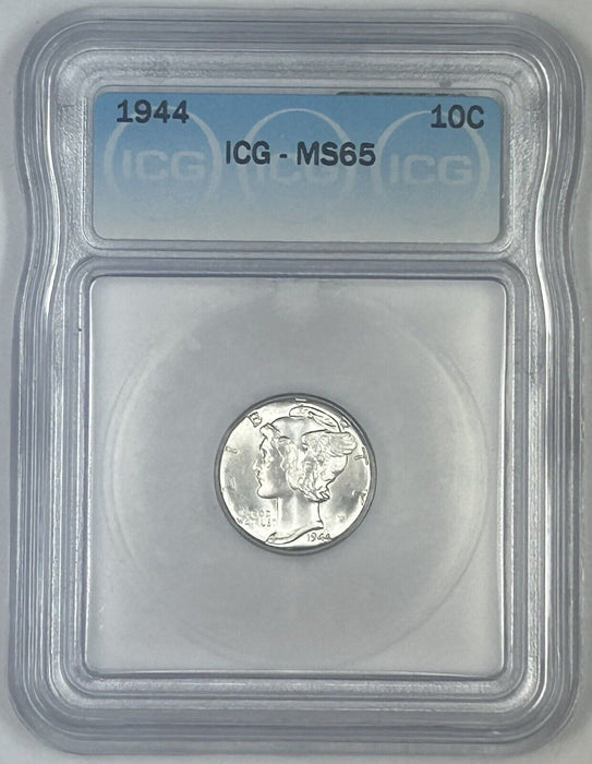 1944 Mercury Silver Dime 10c Coin ICG MS 65 (54) B