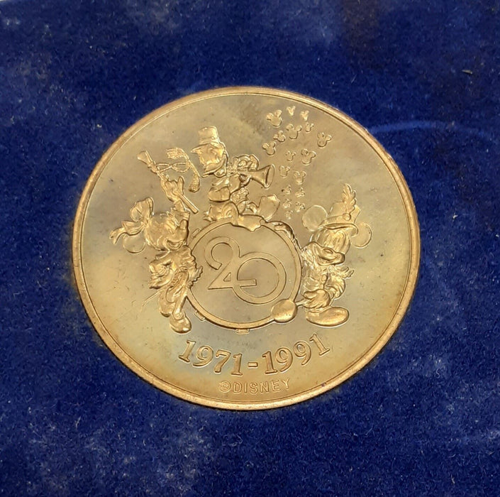 1991 20 Years of Walt Disney World in Florida Souvenir Medal