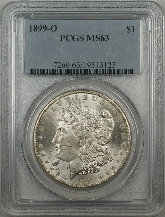 1899-O Morgan Silver Dollar $1 Coin PCGS MS-63 (BR-24 K)