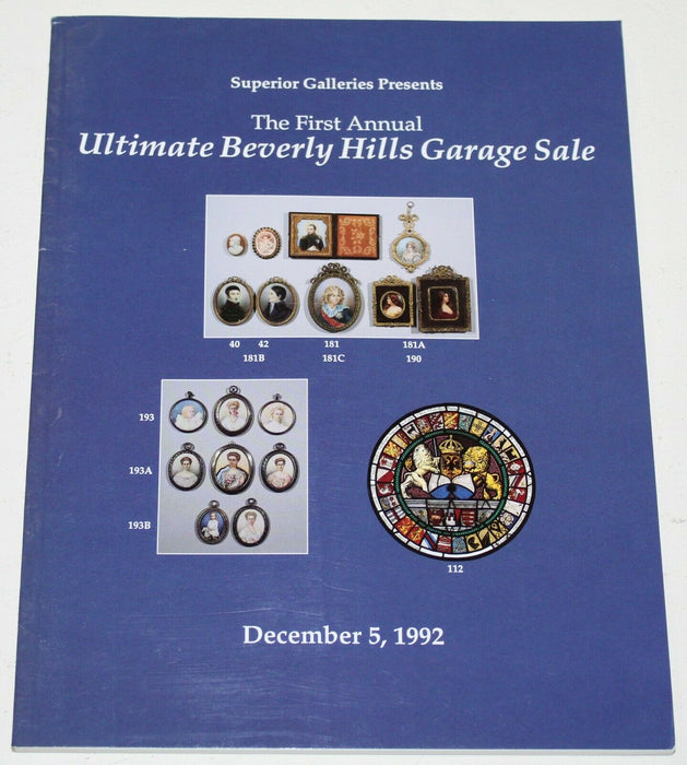 Superior Auction Catalog 1st Annual Ultimate Beverly Hills Garage Sale WW1GG