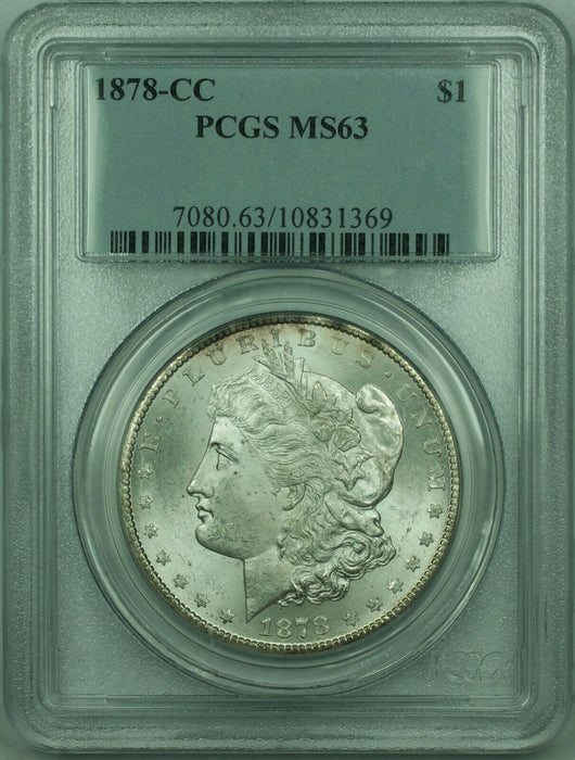 1878-CC Morgan Silver Dollar $1 Coin PCGS MS-63 (RP)