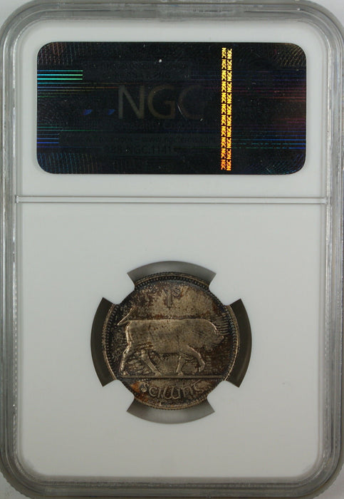 1942 Ireland One Shilling, NGC MS-65, Toned
