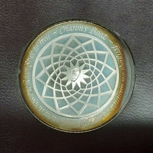 Franklin Mint Genius of Michelangelo PF .925 Silver Medal- Charon's Boat