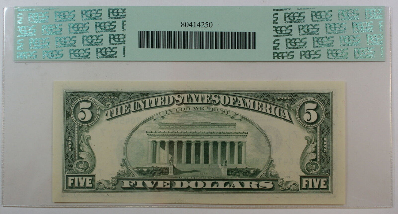 1995 $5 FRN *G-Star* fw Note, PCGS 65 PPQ, Fr. 1985-G*, Federal Reserve
