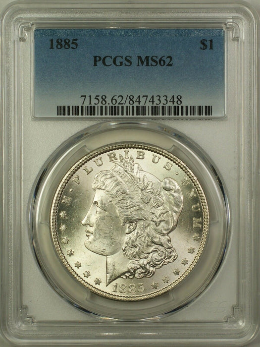 1885 Morgan Silver Dollar $1 Coin PCGS MS-62 (Better Coin) (16)