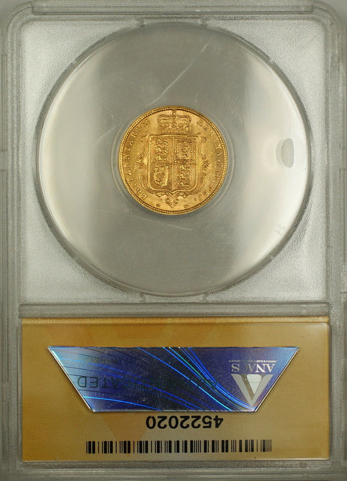 1885 Great Britain 1/2S Half Sovereign Gold Coin ANACS AU-55 *Scarce*