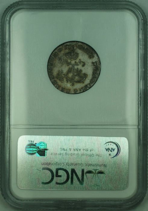 1740-P French Colonies 1 Sou Marque Coin NGC AU-55 (GH)