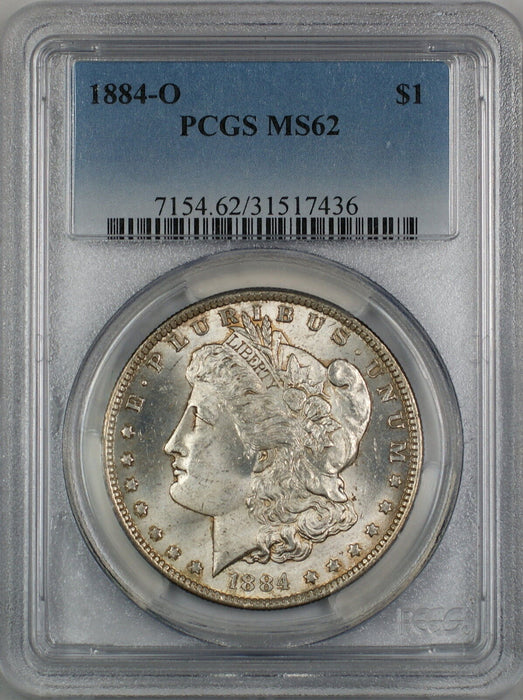 1884-O Morgan Silver Dollar $1 PCGS MS-62 Lightly Toned (Better Coin) (2D)