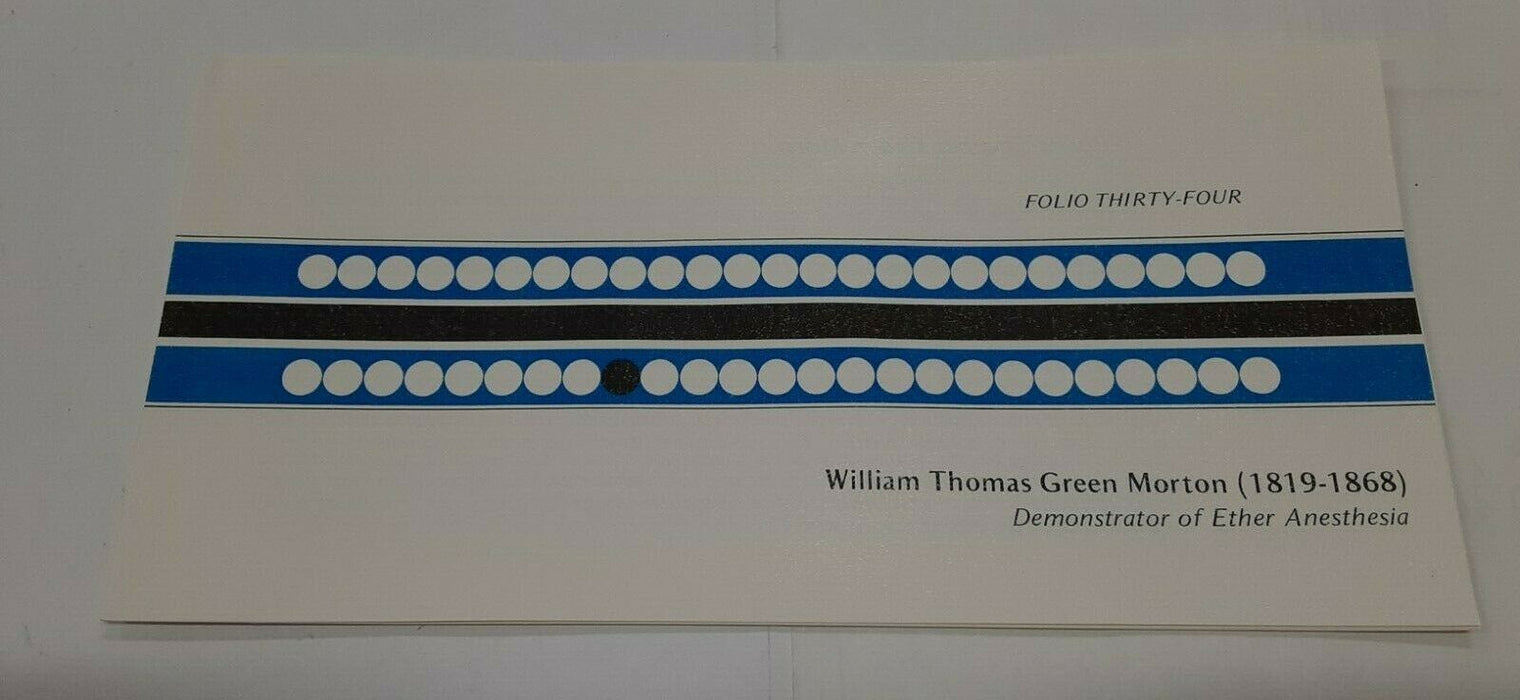 History of Dentistry .925 Silver PF Medals Franklin Mint- W.Morton/P.Pfaff