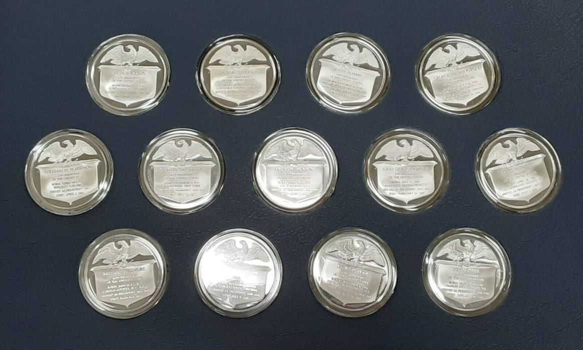 White House Historical Assoc 38 Pc Sterling Silver Presidential Medals Set