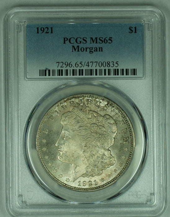 1921 Morgan Silver $1 Dollar Coin PCGS MS 65 (17) E