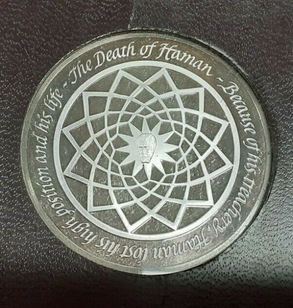 Franklin Mint Genius of Michelangelo PF .925 Silver Medal-Death of Haman