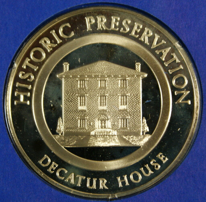 Preservation Decatur House Commemorative Medal, Silver