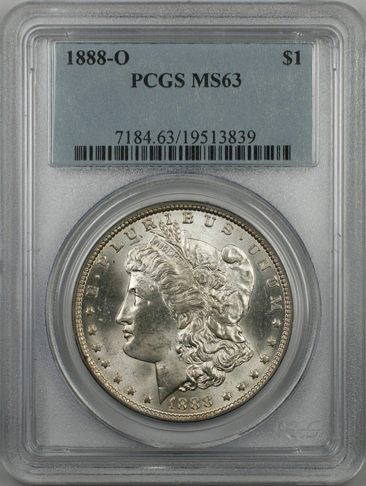 1888-O Morgan Silver Dollar $1 PCGS MS-63 Better Quality (3H)