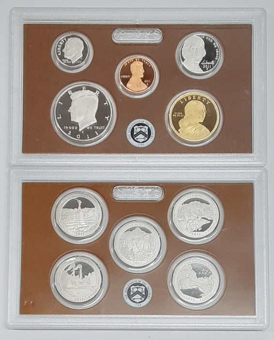 2011-S United States Partial 10 Coin Proof Set NO Box or COA