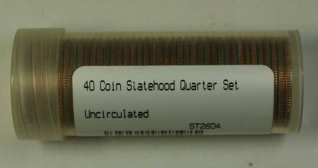 Littleton Coin Company Roll of 40 BU Statehood Quarters $10 Face