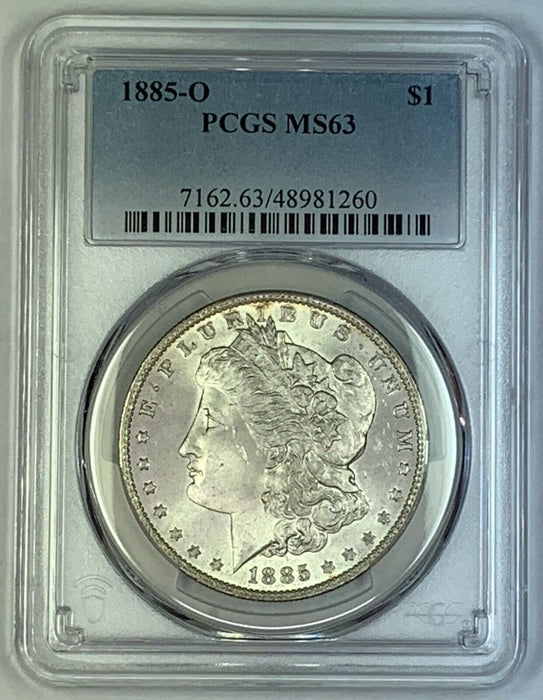 1885-O Morgan Silver $1 Dollar Coin PCGS MS 63 (7)