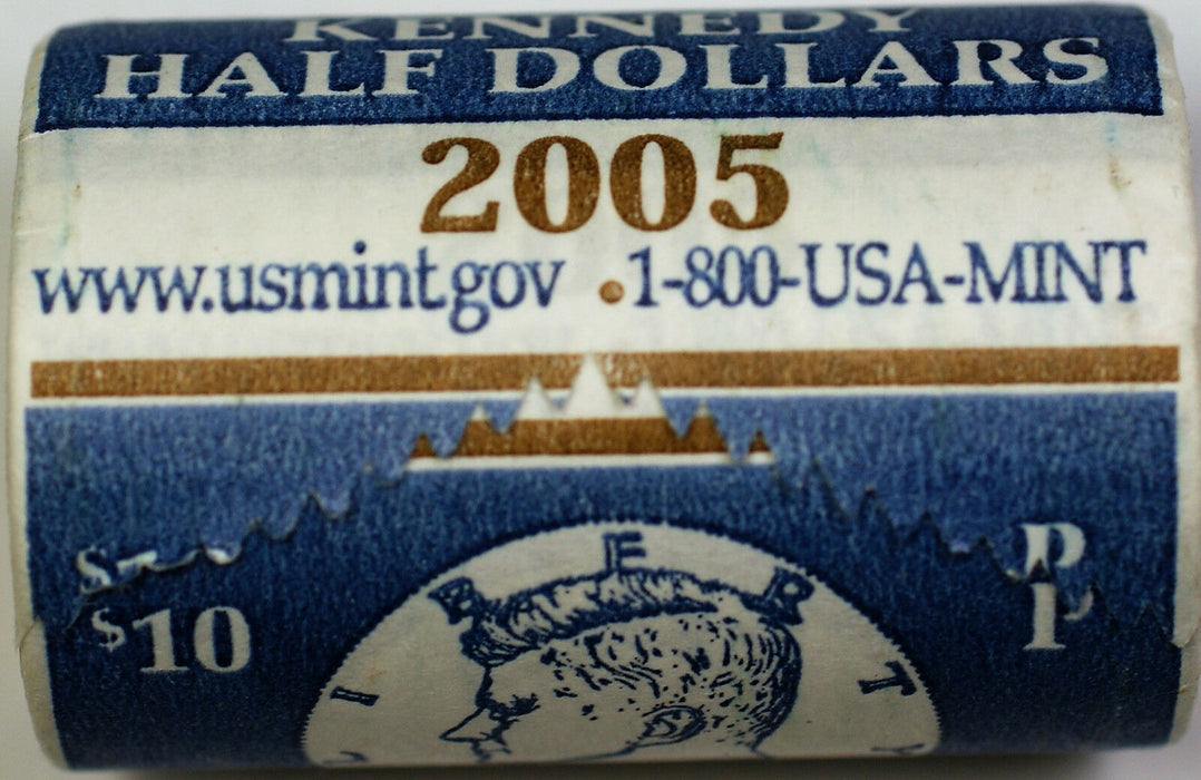 2005 D Kennedy Half Dollar $10 OBW Roll American Coins