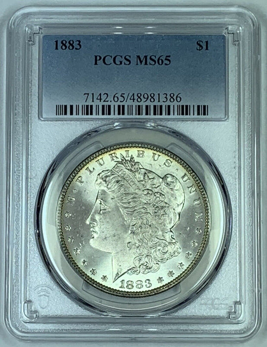 1883 Morgan Silver $1 Dollar Coin PCGS MS 65 (7)