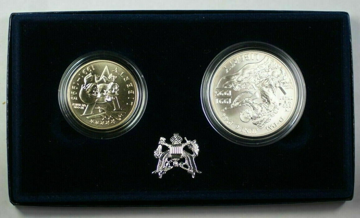 1995-P&D World War II 50th Anniversary Commemorative Two Coin Set