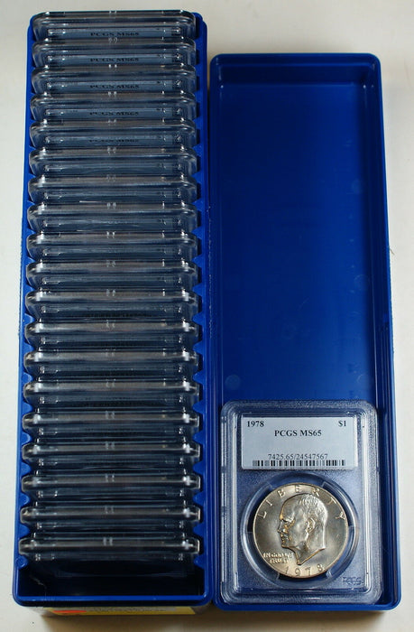 *Box of 20* 1978 Eisenhower IKE Dollars PCGS MS-65, Gem $1 Roll Lot
