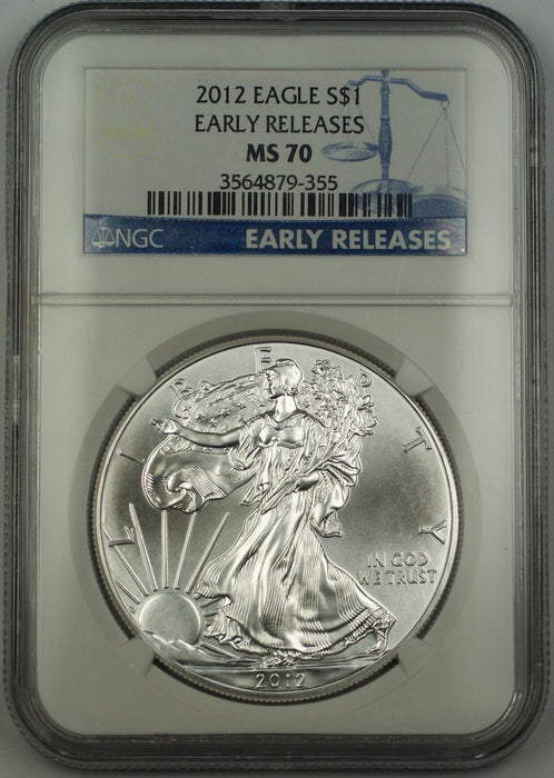 2012 Early Release American Silver Eagle Coin ASE NGC MS-70 Perfect GEM