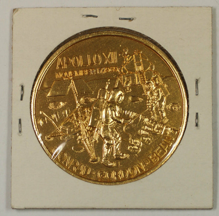 Apollo 12 XII Yankee Clipper Gold Colored Commem Lightweight Space Medal