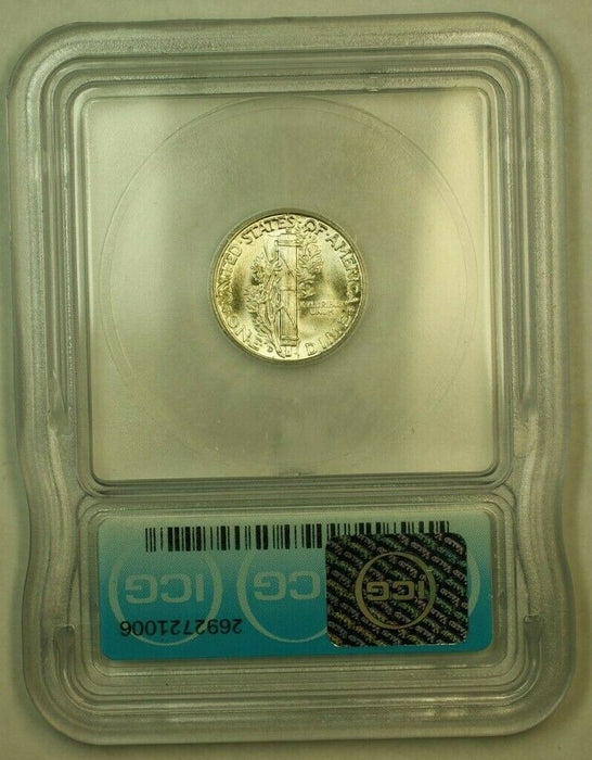1945-D Silver Mercury Dime 10c Coin ICG MS-65 O (FB IOO)