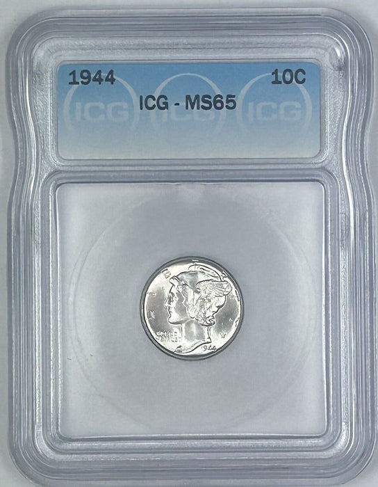 1944 Mercury Silver Dime 10c Coin ICG MS 65 (54) H
