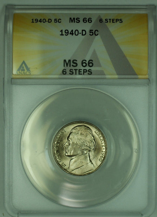 1940-D Jefferson Nickel 5C ANACS MS 66 6 Steps (51)