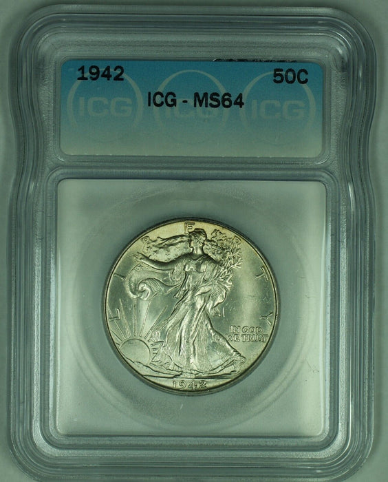 1942 Walking Liberty Half Dollar 50C ICG MS 64 (50)