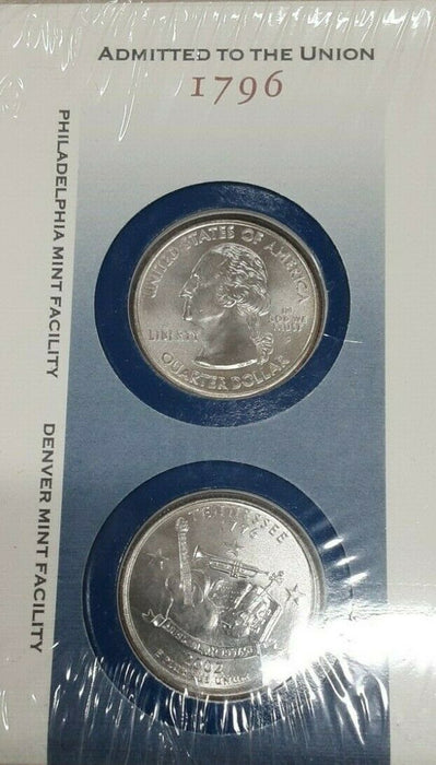 Tennessee 2002 P&D Statehood Quarter Set in Orig. US Mint Coin Cover w/Stamp