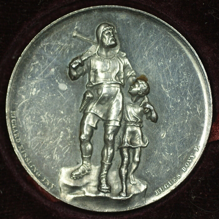 1893 Zurich Switzerland Silver Swiss Shooting Medal R1754b in Original Case