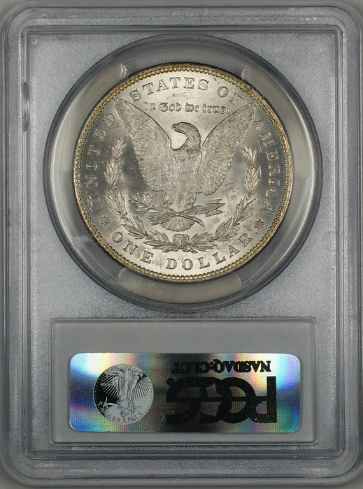 1883 Morgan Silver Dollar $1 Coin PCGS MS-63 Beautifully Toned Obverse (T)
