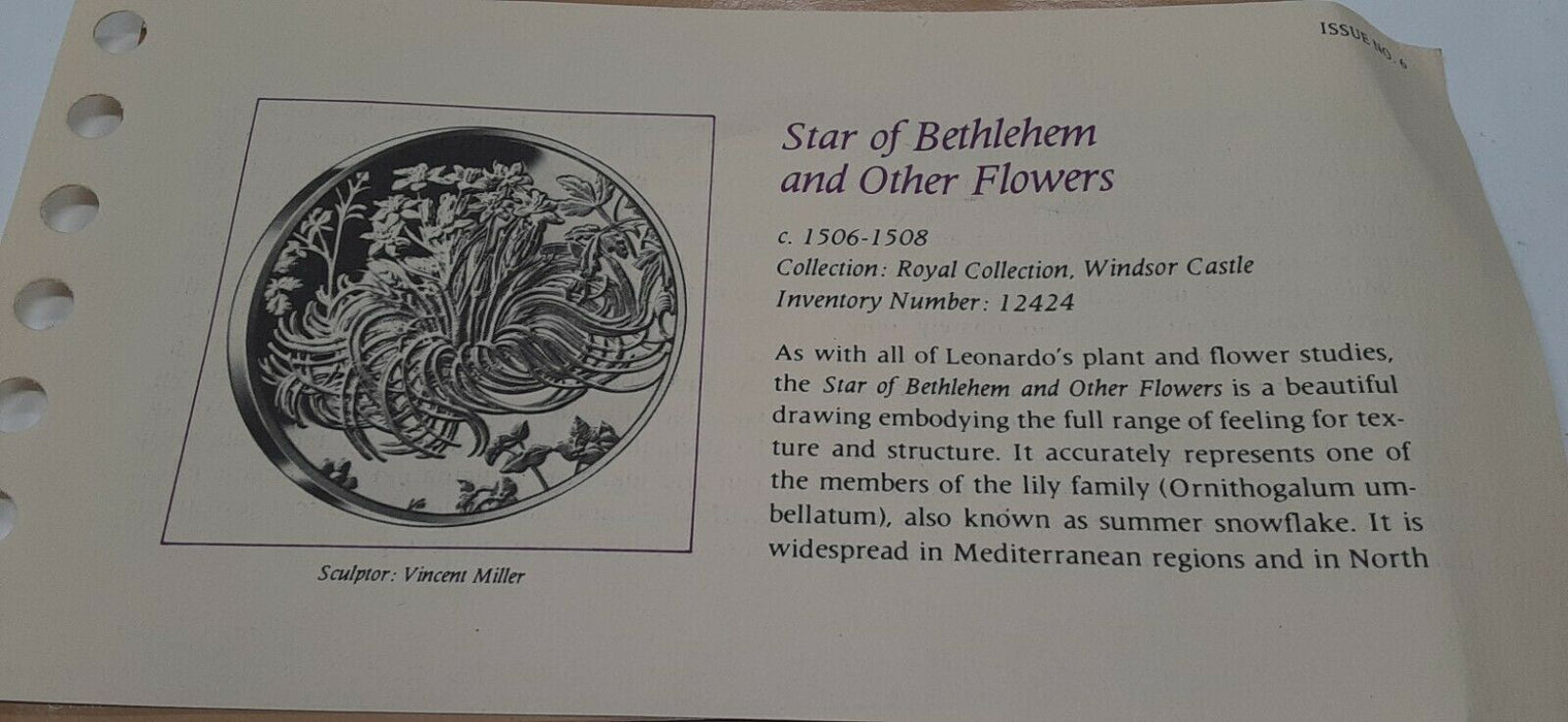 Franklin Mint Genius/DaVinci PF Gold Plated .925 Silver Medal-Star of Bethlehem