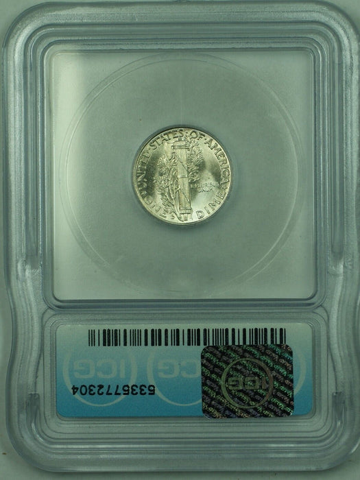 1943-D Mercury Silver Dime 10c Coin ICG MS 66 (Looks Full Band) (53) B