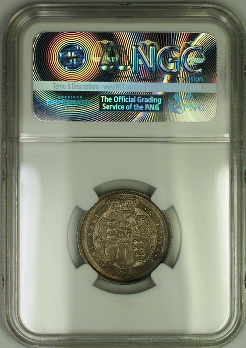 1818 Great Britain George III Silver Shilling 1S Coin NGC AU-58