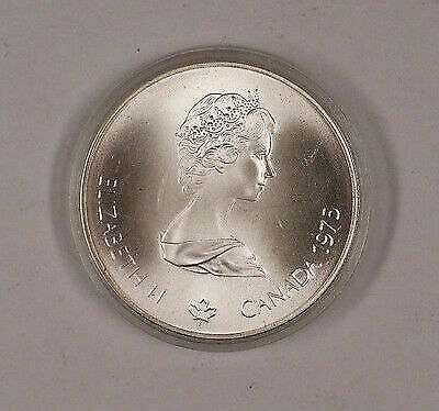 1975 Canada RCM 5 Dollar Silver 1976 Montreal Olympic Games Silver Coin