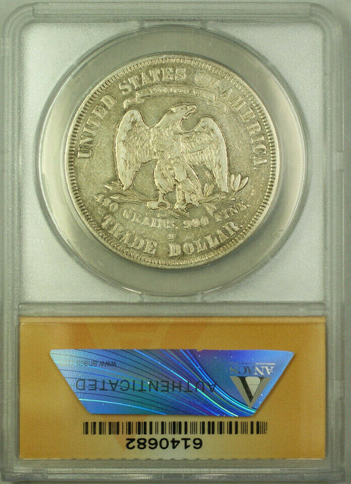 1878-S Trade Silver Dollar $1 Coin ANACS VF-35 Details