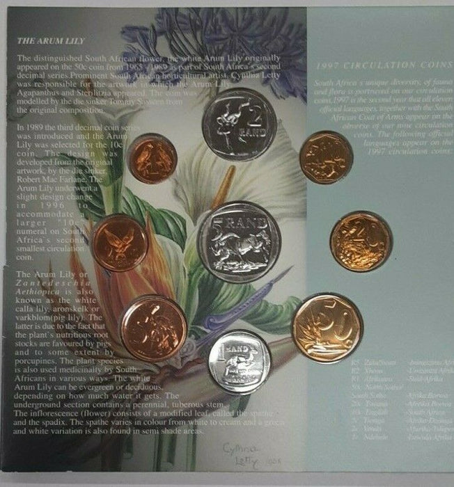 1997 South Africa 9 Coin Mint Set in Original Mint Packaging