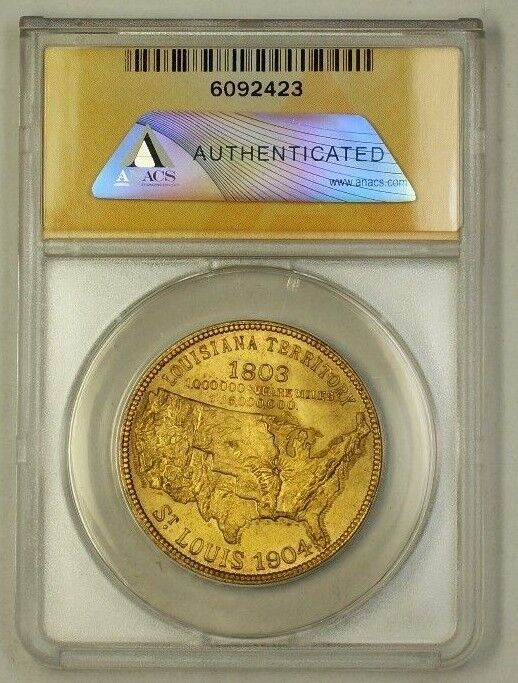 1904 Louisiana Purchase Exposition Bronze Medal HK-300 So-Called $ ANACS MS-64