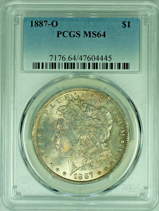 1887-O Morgan Silver Dollar Toned PCGS MS 64 47