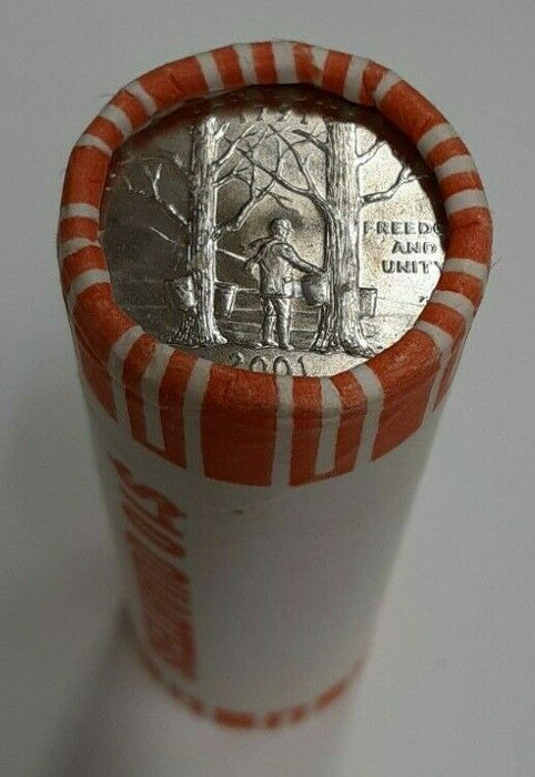 2001-D Vermont State Quarter BU Roll- 40 Coins
