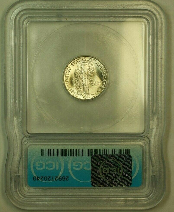 1942 Silver Mercury Dime 10c Coin ICG MS-66FSB E